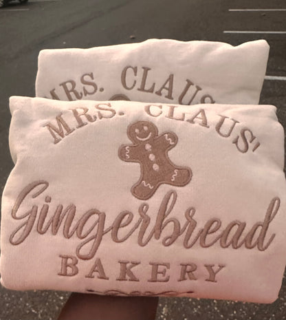 "Mrs. Claus' Gingerbread Bakery Sweatshirt"