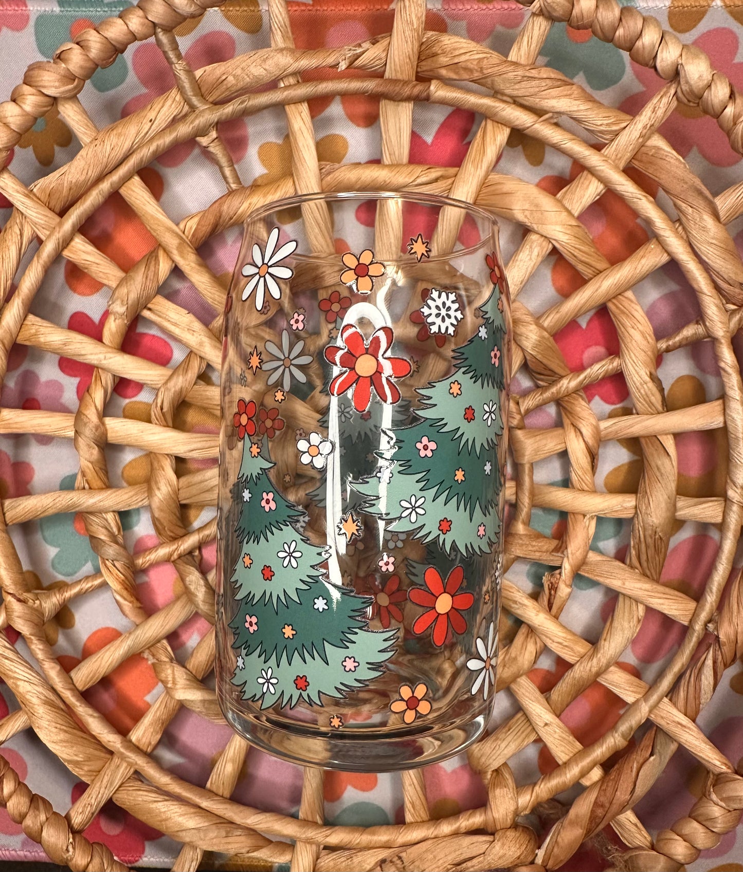 Christmas Tree Glass Cup